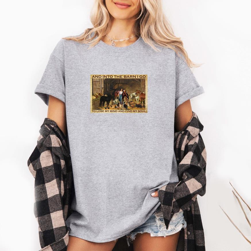 And Into The Barn I Go Horizontal Poster T-Shirt