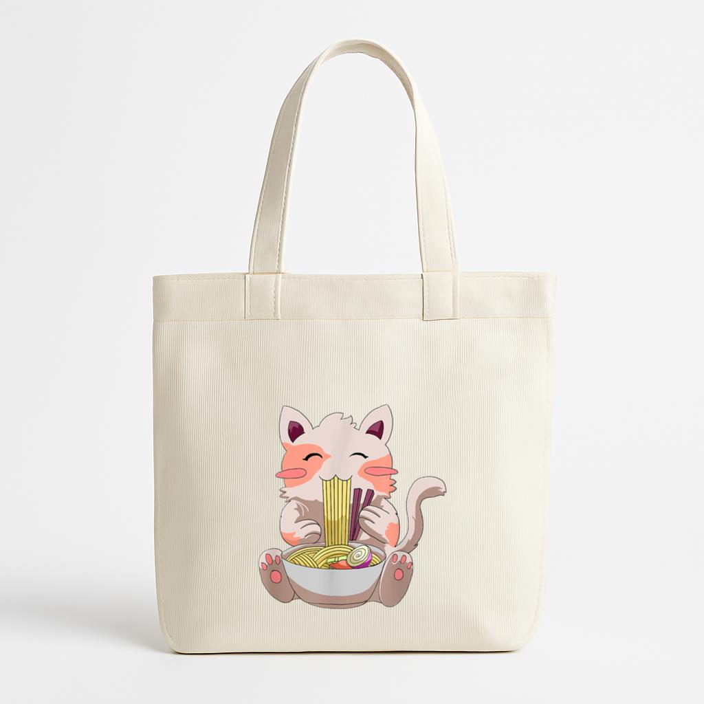 Anime Cute Cat Anime Canvas Tote Bag