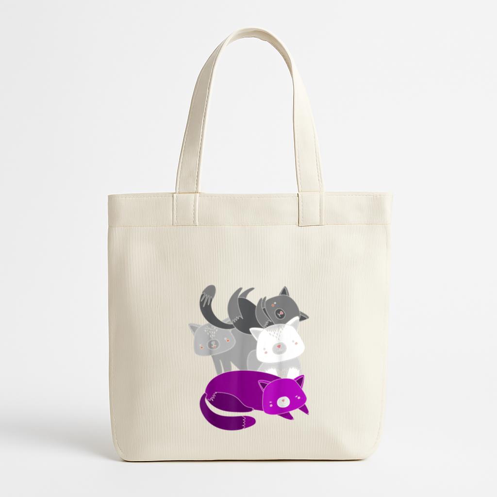 Asexual Cat Kawaii Canvas Tote Bag