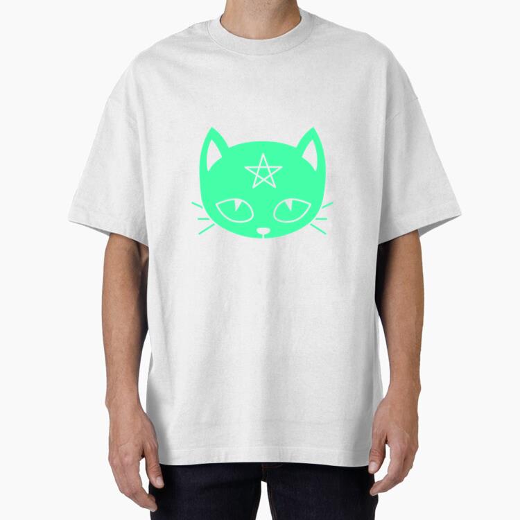 Cat Cut Out Wicca Oversized T-Shirt