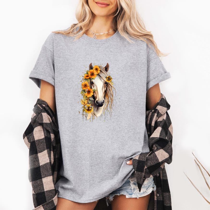Cowgirl Sunflower Horse Classic HAJ T-Shirt