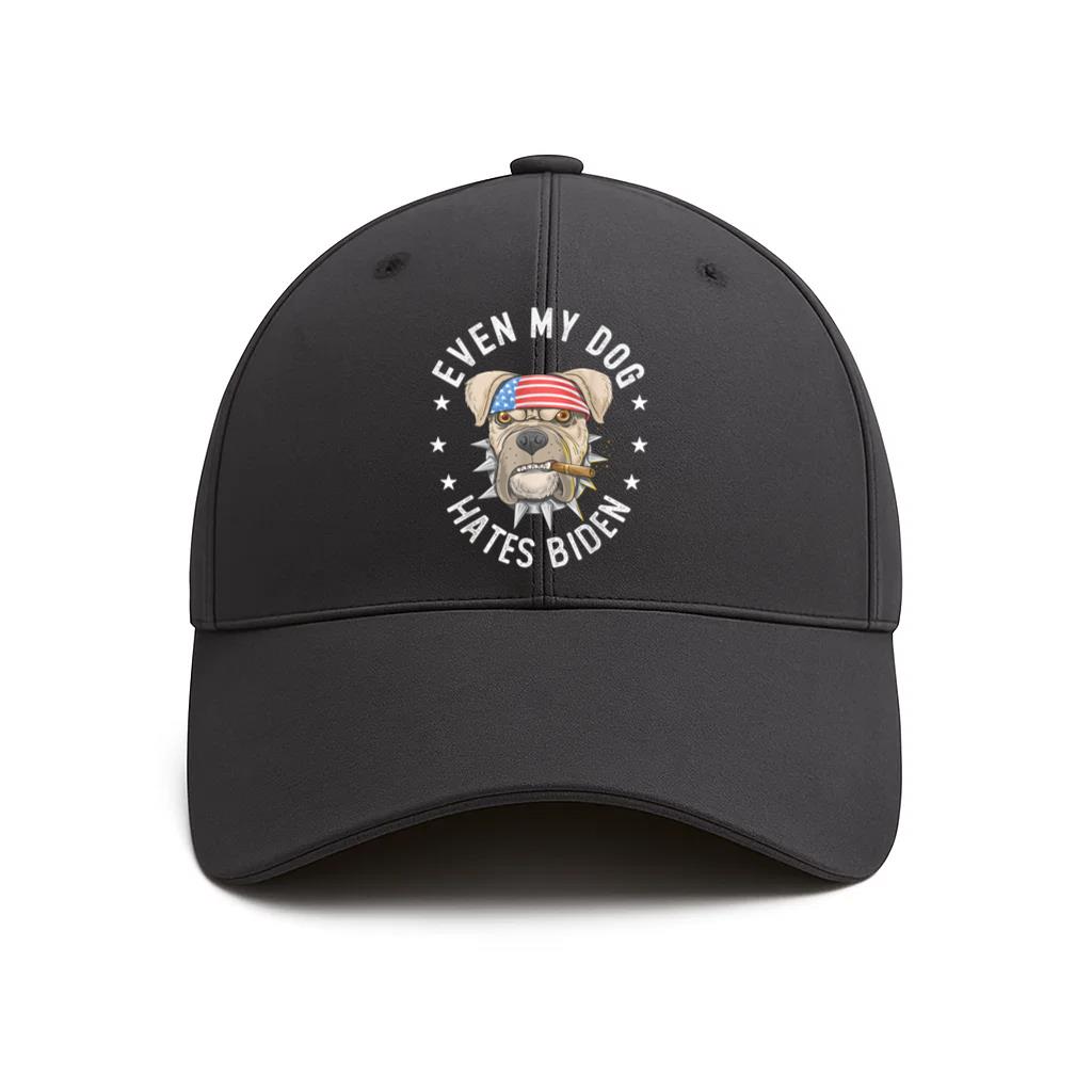 Even My Dog Hates Biden Pit Bull Dog Cotton Baseball Hat