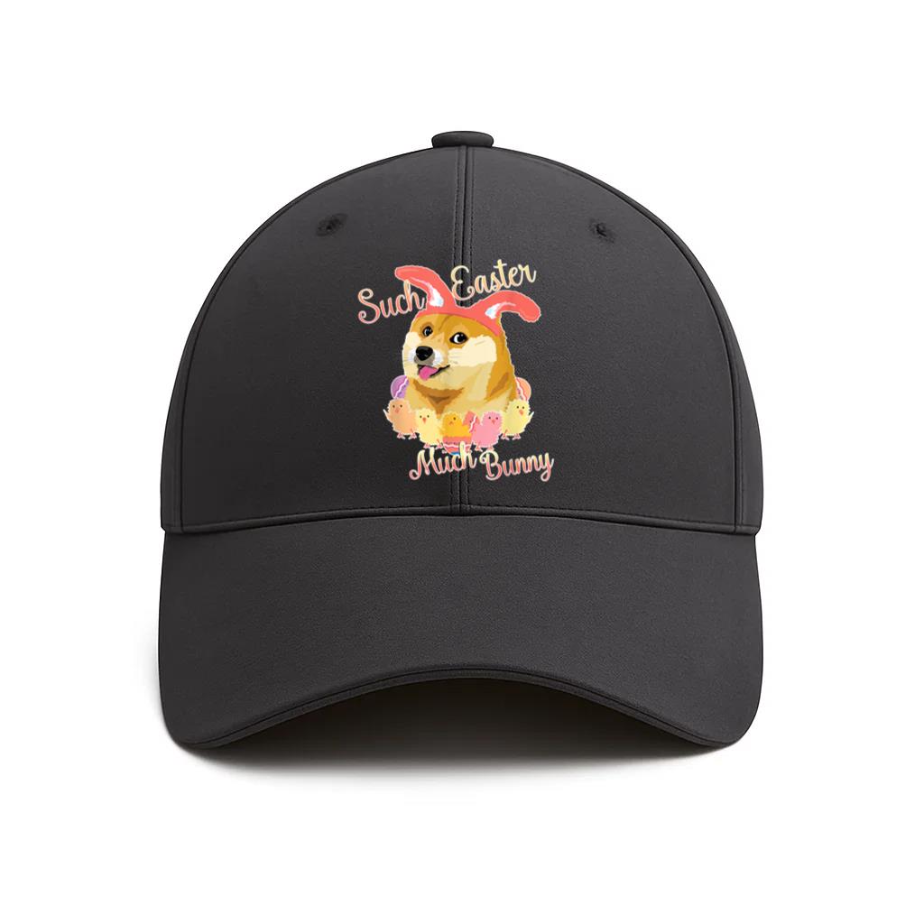 Happy Easter Doge Shiba Inu Such Easter Much Bunny Cotton Baseball Hat