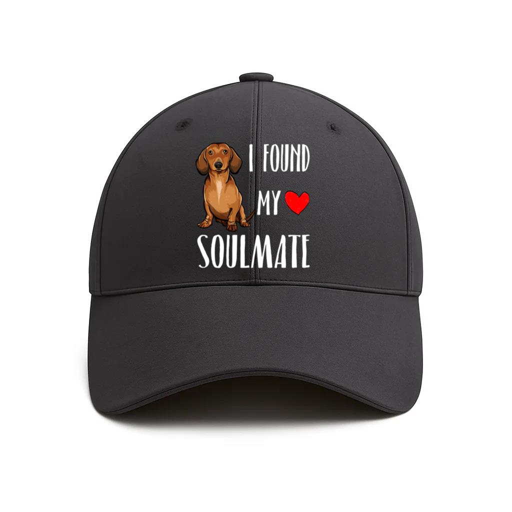 I Found My Soulmate Brown Dachshund Dog Cotton Baseball Hat