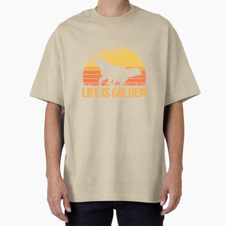 Life Is Golden Dog Oversized T-Shirt