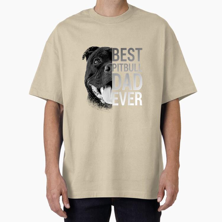 Pitbull Dad Dog Oversized T-Shirt