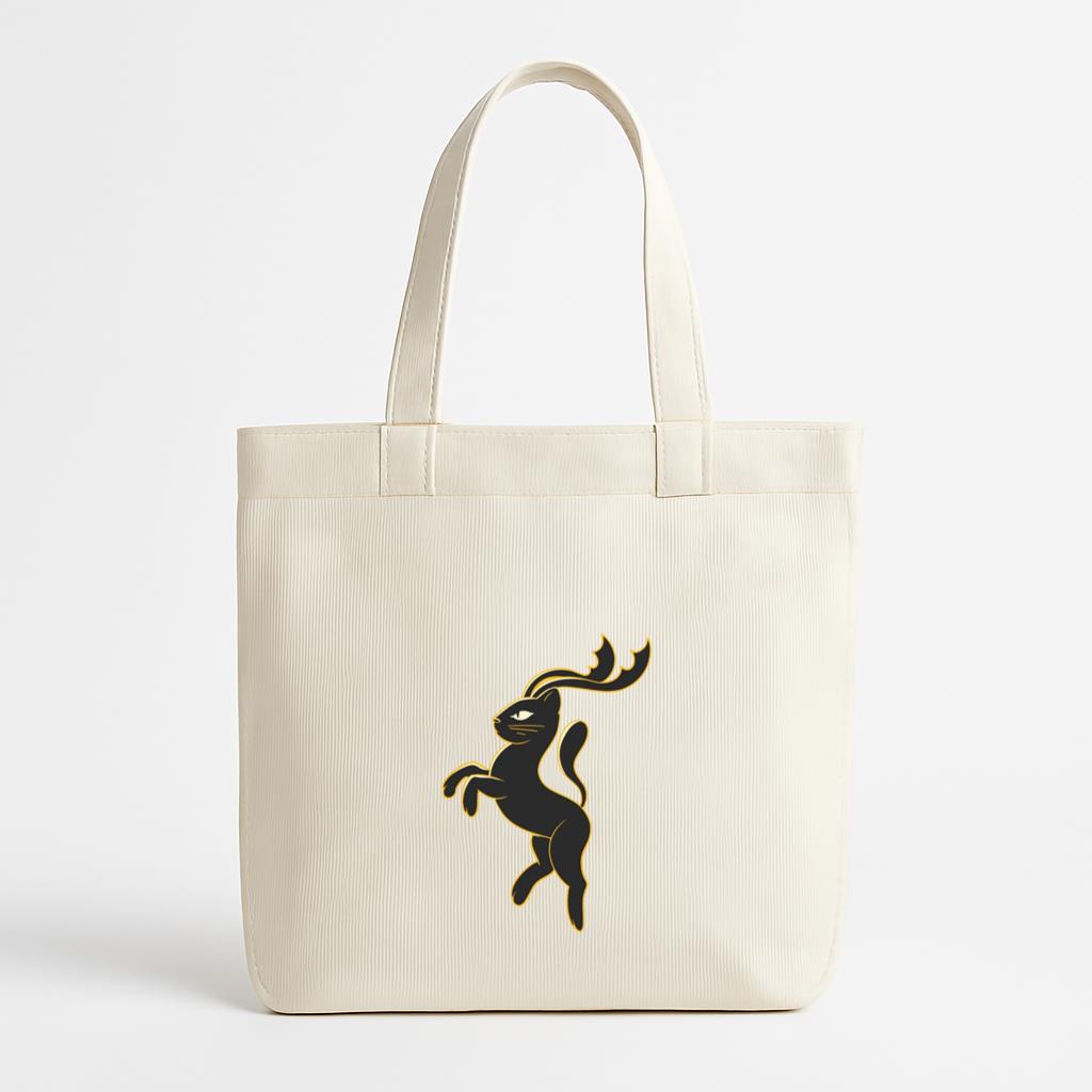 Side Cat Animal Canvas Tote Bag